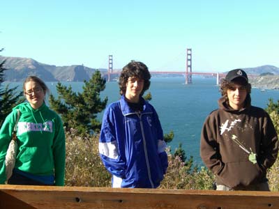 Alec, Sasha, and Adam at Golden Gate Bridge
