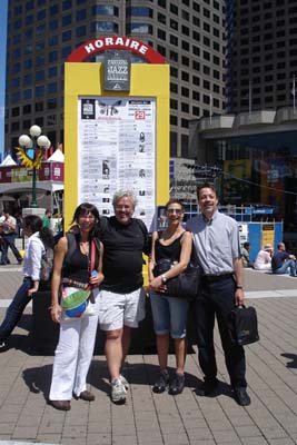 Mauricio with Ana VIana, Paola Festa, and Eric Taillard at Montréal Jzz Festifal.