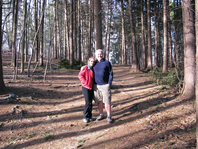 Mauricio and Lucia in Holmdel Park in March