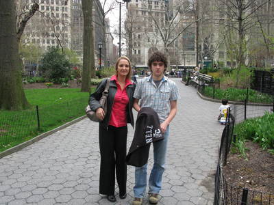 Alec with Lucia in NYC in April