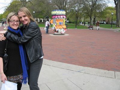 Lucia with Sasha at U. Michigan in April