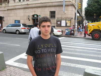 Alec in front of Columbia University in August