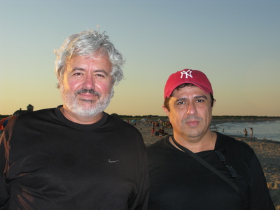 Mauricio with his brother Marcio at Sandy Hook, NJ in September