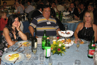 Lucia with Silvia and Ismael at AIRO 2008 social dinner