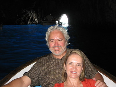 Mauricio and Lucia at Grotta Azura in Capri, Italy