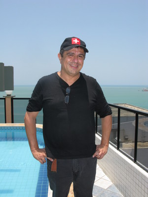 Marcio on rooftop at Fortaleza hotel