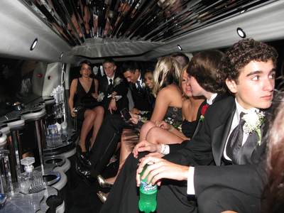 Alec in limo going to prom