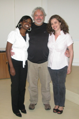 Mauricio with Layni Neves and Adriana Alvim at UNIRIO in Rio de Janeiro