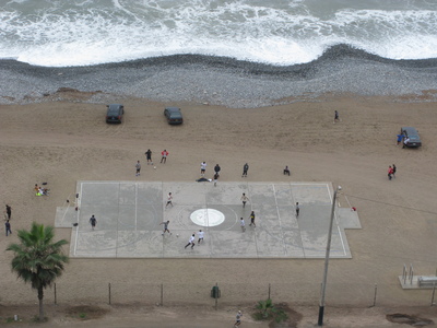 Futsal on the beach in Lima