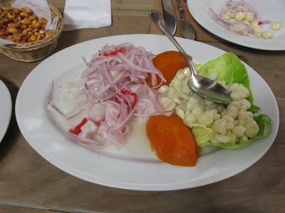 Peruvian ceviche at Pescados Capitales restaurant in Lima
