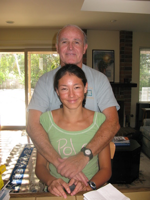 Brian McIntee and daugther Sherri in Carlsbad, California
