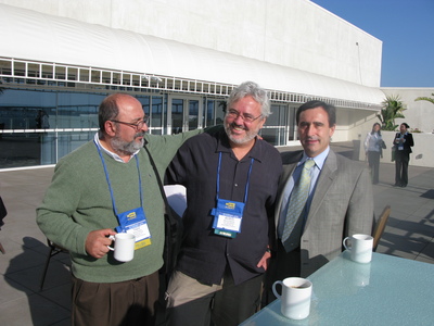 Mauricio with Panos Pardalos and Chris Floudas at INFORMS 2009 in San Diego