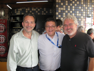 Mauricio with Marcio Bunte de Carvalho and Eduardo Rios Neto at UFMG in Belo Horizonte, Brazil