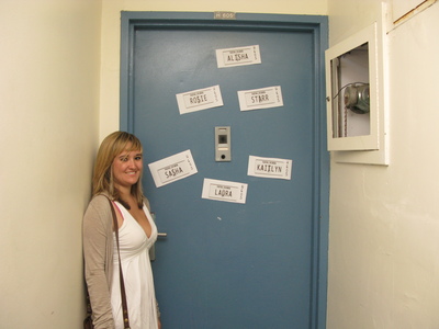 Sasha at internship dorm at Columbia University