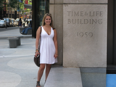 Sasha at Time-Life building in New York