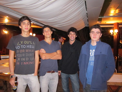 Alec with Gabriel, Nick, and Leonardo