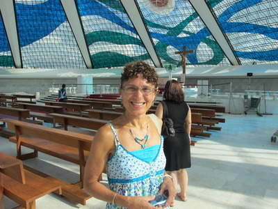 Christine at Brasília Cathedral