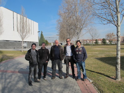 Mauricio with colleagues at U. Rey Juan Carlos in Madrid in January