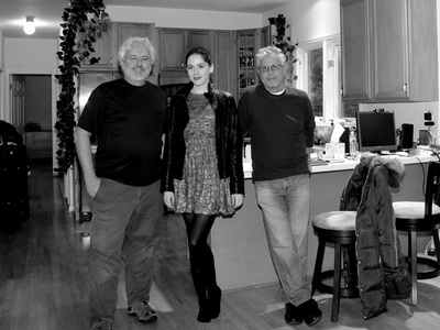 Mauricio with Paula Falconi and Lélio Facó at home in January