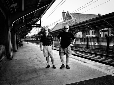 Mauricio with José Gonçalves at Madison Railroad station in July
