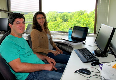 Carlos and Marina in their office in FP