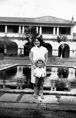 Mauricio with his mother in the 1950s