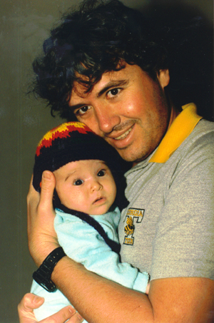 Sasha with Mauricio in 1988.