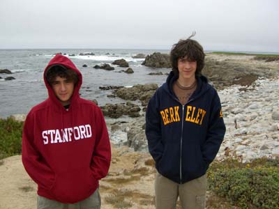 Alec and Adam on 17 Mile Drive in California
