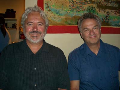 Mauricio with Mark Vukalcic at Sushi place in Berkeley