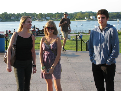 Lucia with Sasha and Alec in Red Bank in August