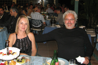 Lucia and Mauricio at AIRO 2008 social dinner in Ischia