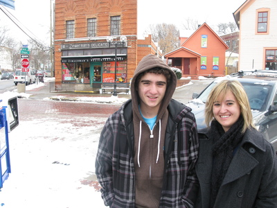 Alec and Sasha at Zilinger's in December
