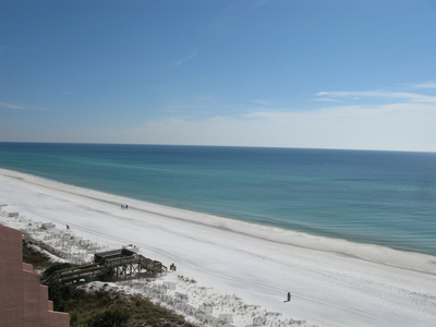 View from Mauricio's hotel room in Destin, Florida