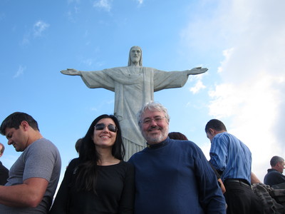Mauricio and Mila in Corcovado, Rio