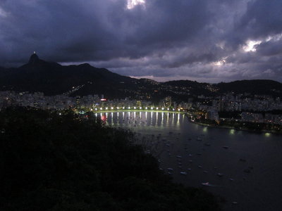 Rio at night seen from Sugarloaf