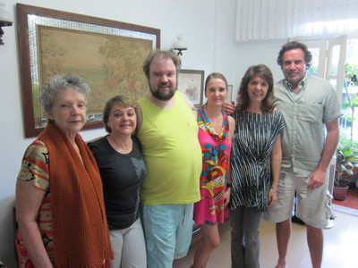 Lucia with her mom and siblings in Rio in July