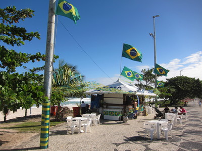 Brazilian flags all over the place