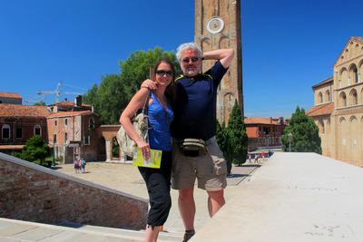 Lucia and Mauricio in Murano, Italy