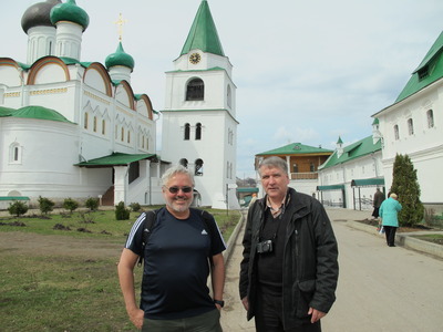 Mauricio with Valery Kalygin at the Pechersky Ascension Monastery in Nizhny Novgorod