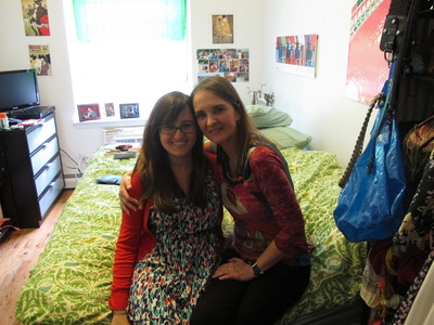 Lucia and Sasha in her Brooklyn room
