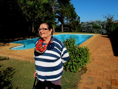 Mauricio's mom, Renalva, at home in Itaipava in July