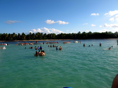 Waist deep waters in Punta Cana, Dominican Republic in December