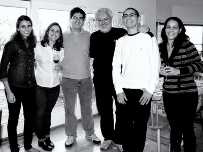 Mauricio with friends at home on Thanskgiving Day