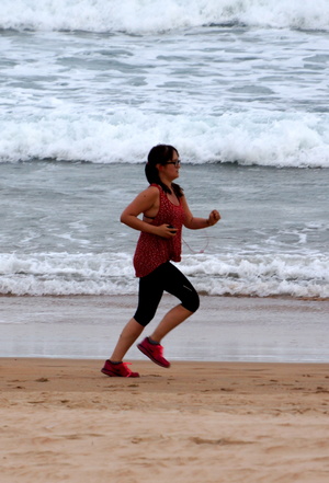 Sasha jogging in Buzios